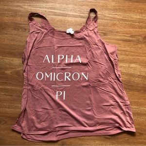 Bella + Canvas Alpha Omicron Pi AOII tank top XL